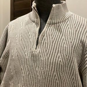 Tommy Bahama Mens Cream Brown Sweater
